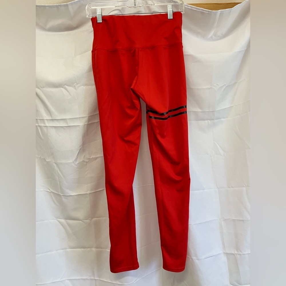 Red High-Waisted Leggings - Picture 2 of 2